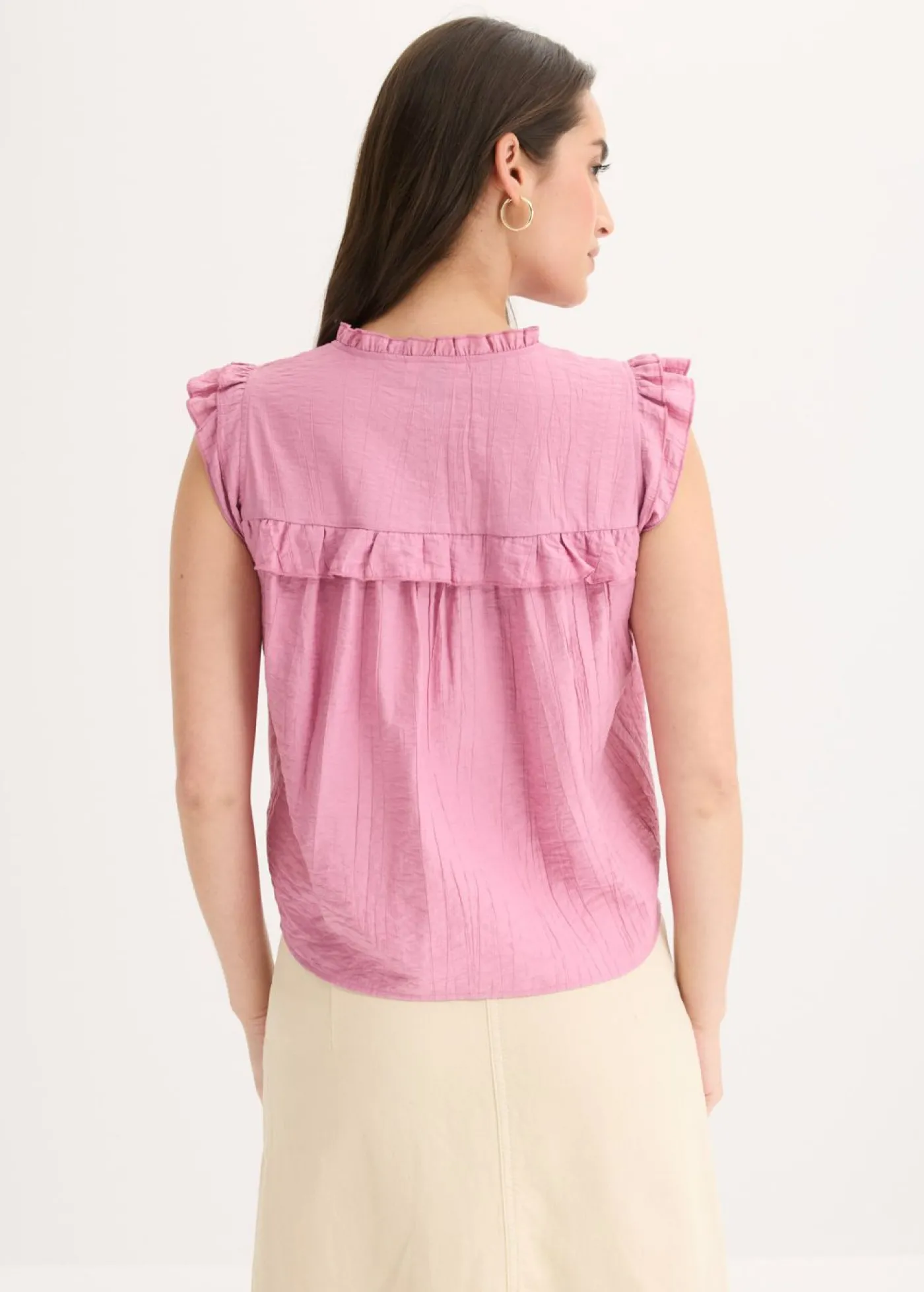 bonprix bonprix Blusa de mezcla de viscosa Malva Clearance
