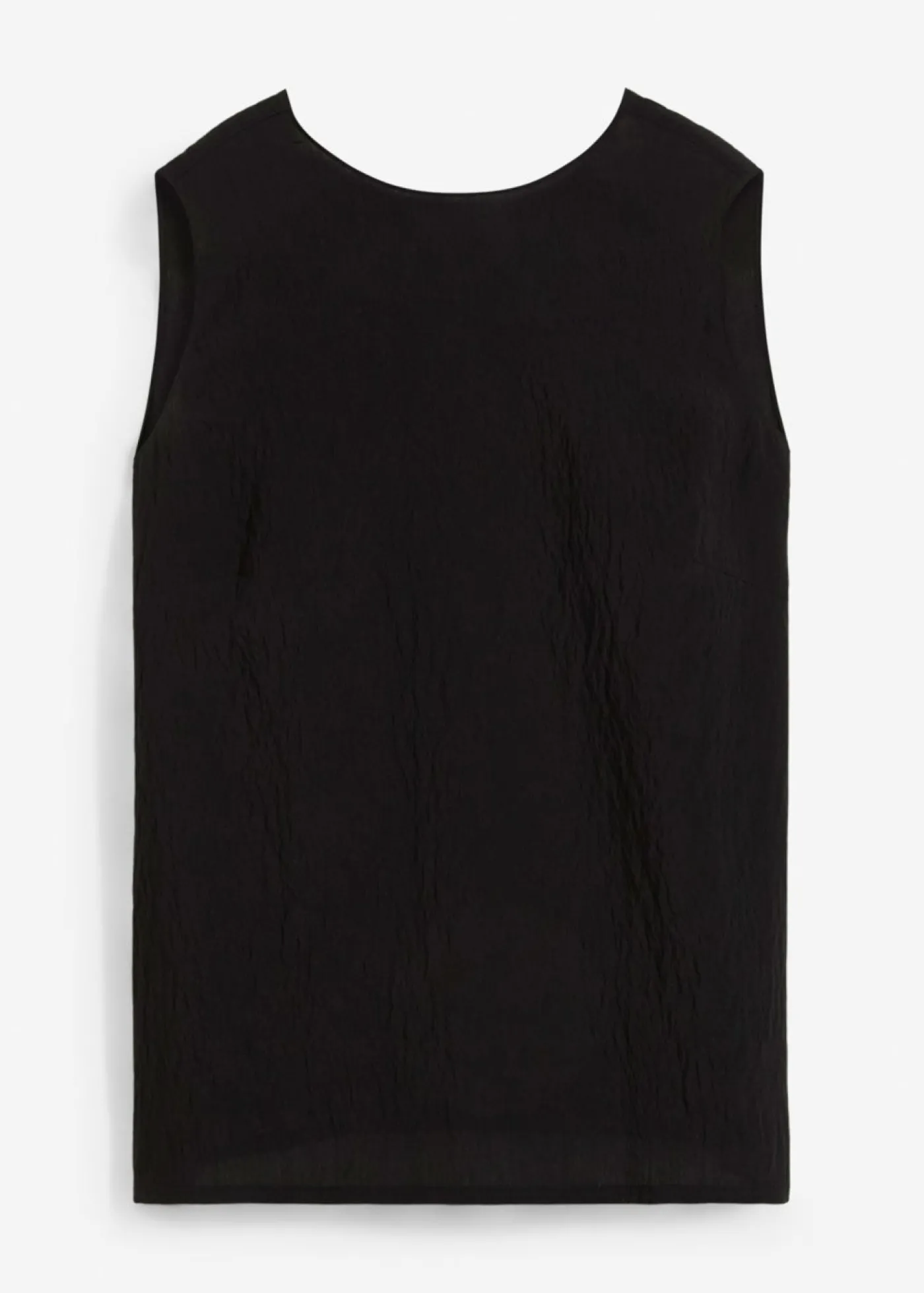 bonprix bonprix Blusa de mezcla de viscosa arrugada Negro Sale