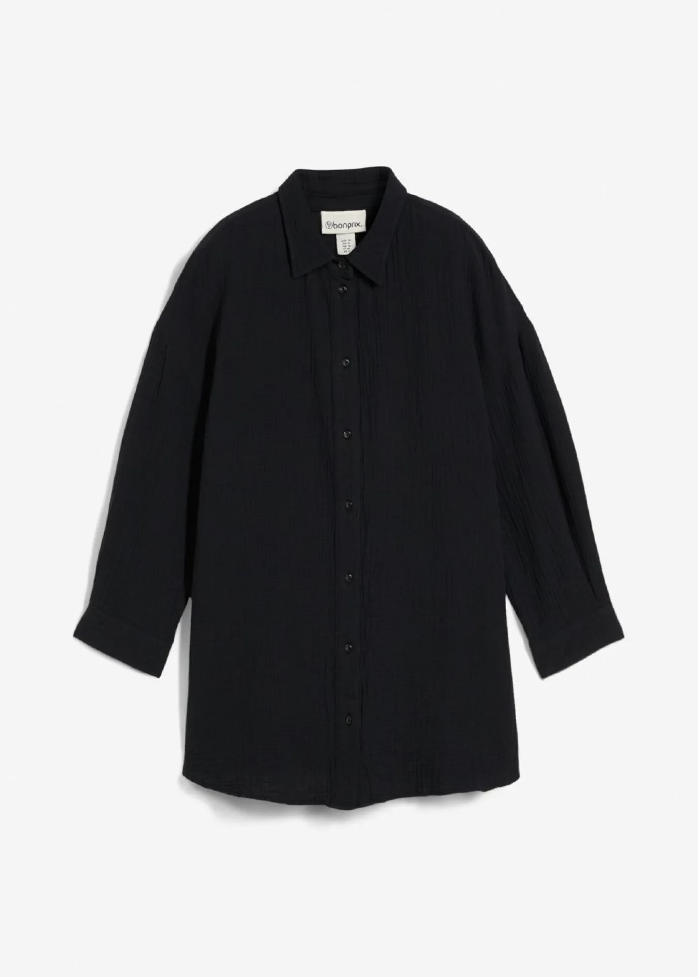 bonprix bonprix Blusa de muselina Negro Hot