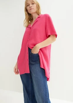 bonprix bonprix Blusa de muselina Rosa oscuro Clearance