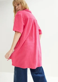 bonprix bonprix Blusa de muselina Rosa oscuro Clearance
