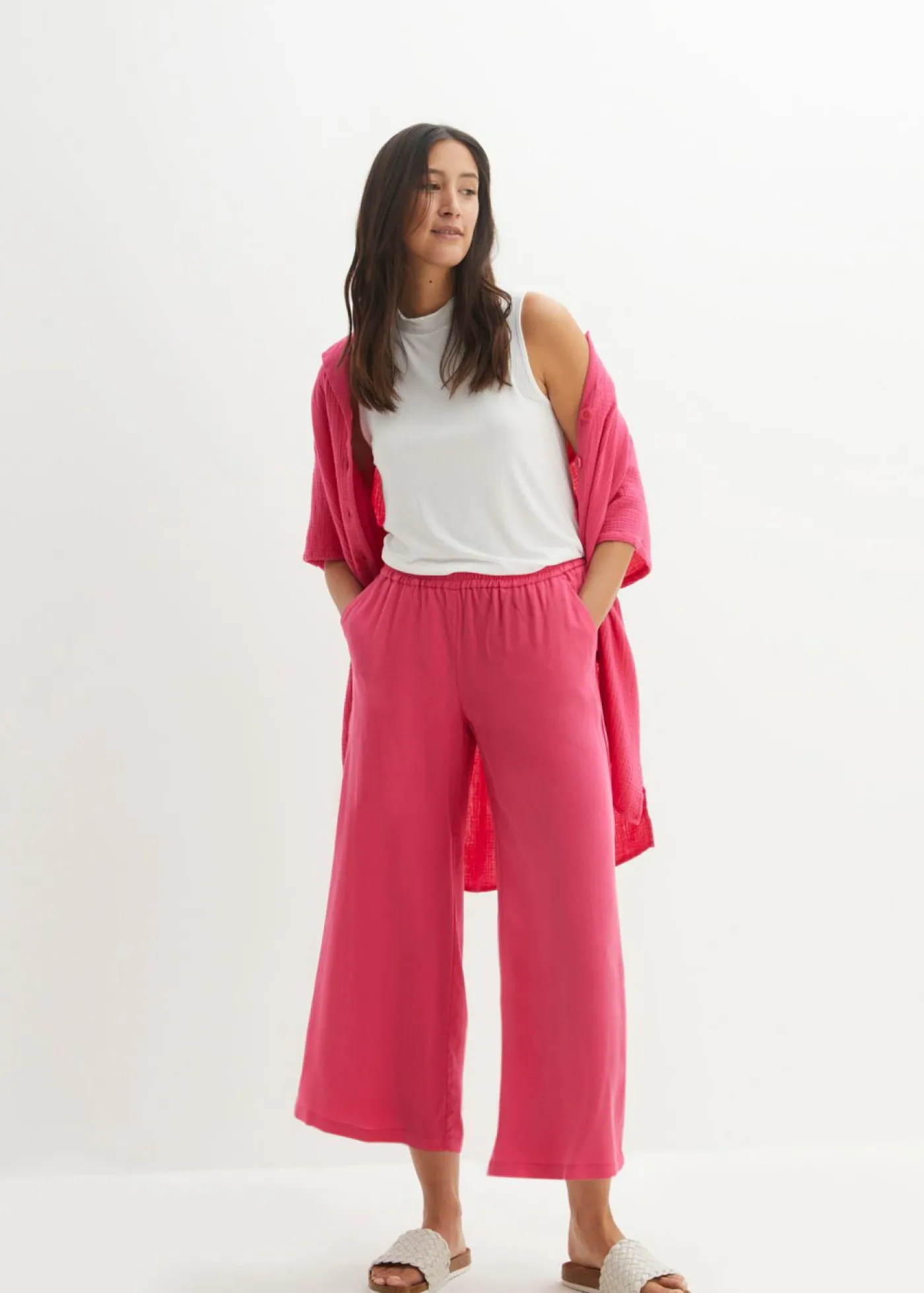 bonprix bonprix Blusa de muselina Rosa oscuro Clearance
