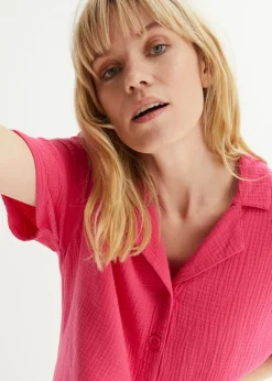 bonprix bonprix Blusa de muselina Rosa oscuro Clearance