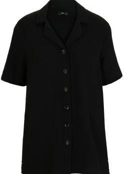bonprix bonprix Blusa de muselina Negro Hot