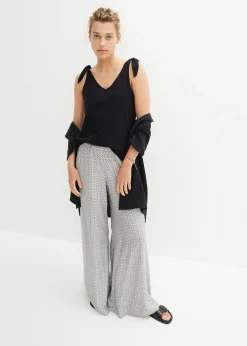bonprix bonprix Blusa de muselina Negro Hot