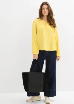 bonprix bonprix Blusa de muselina suave Amarillo New