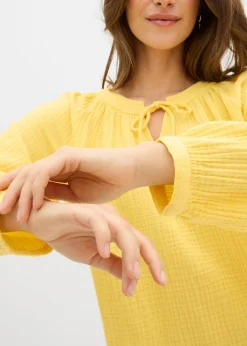 bonprix bonprix Blusa de muselina suave Amarillo New
