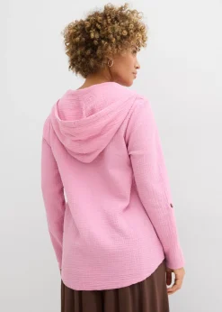 bonprix bonprix Blusa de muselina vapo Rosa Outlet