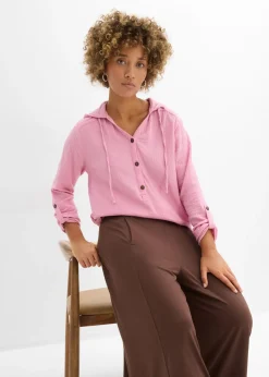 bonprix bonprix Blusa de muselina vapo Rosa Outlet