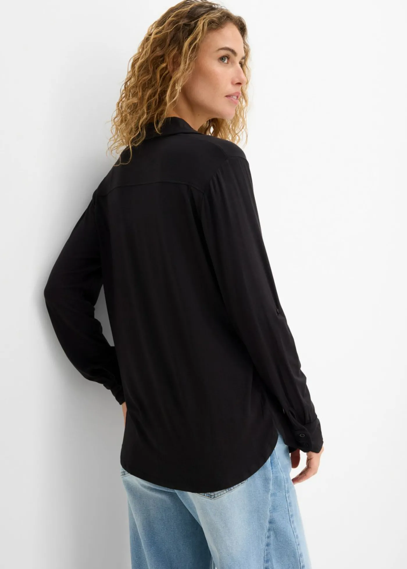 bonprix bonprix Blusa de punto larga Negro Best