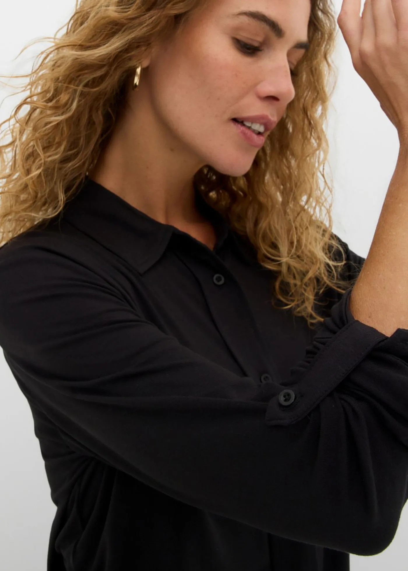 bonprix bonprix Blusa de punto larga Negro Best