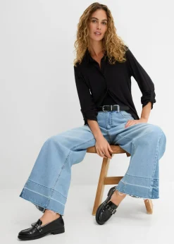 bonprix bonprix Blusa de punto larga Negro Best