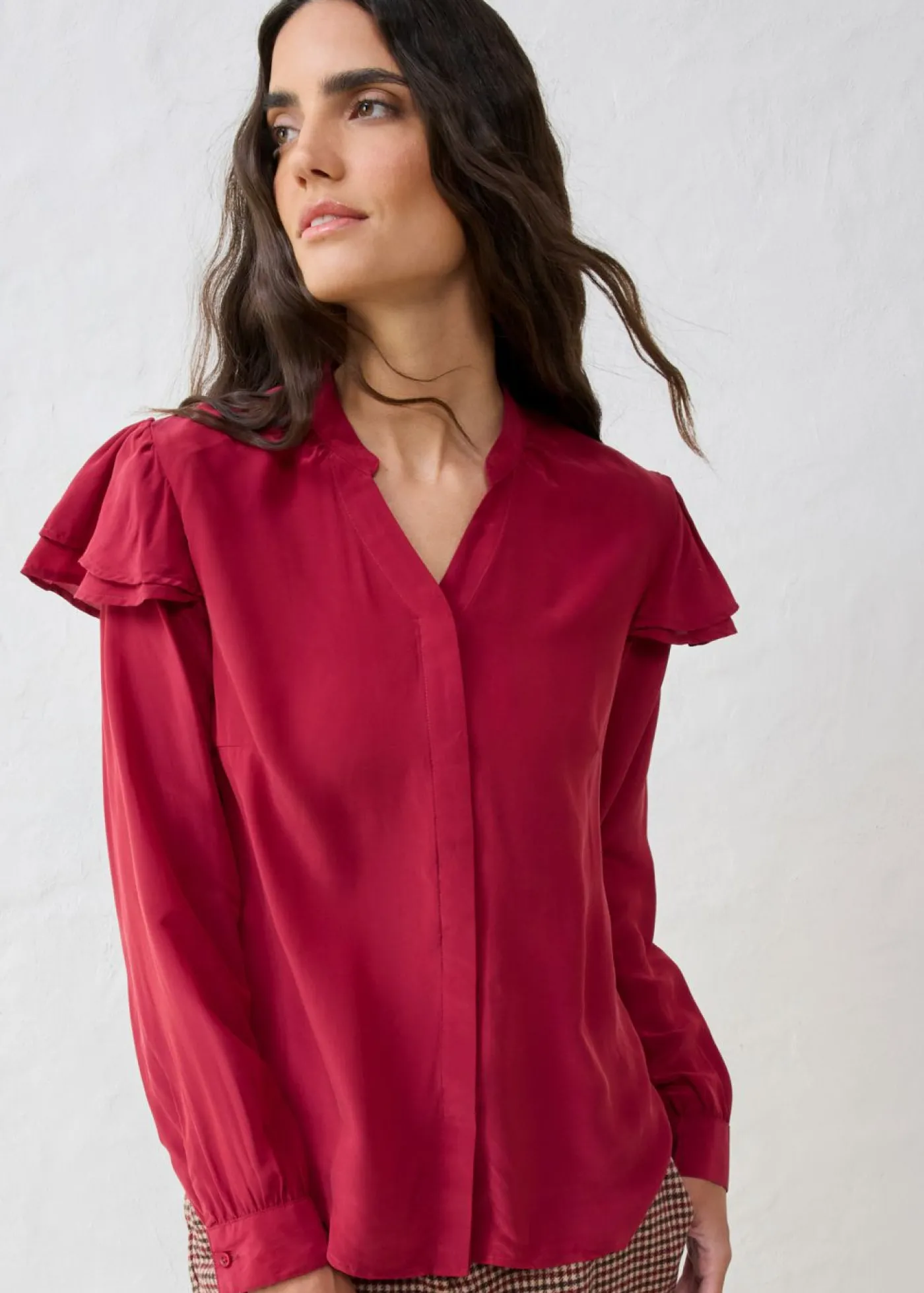 bonprix bonprix Blusa de seda Rojo