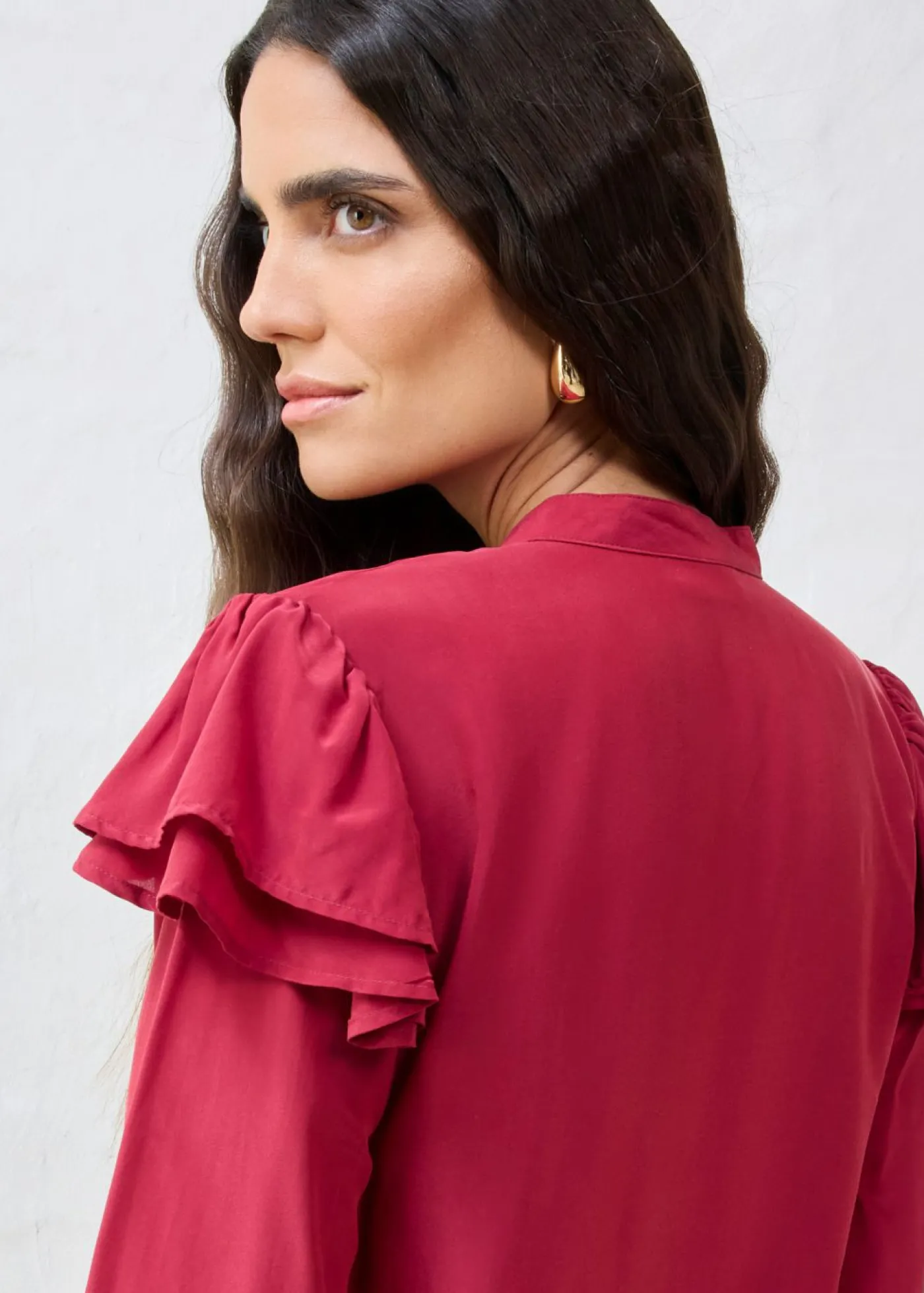 bonprix bonprix Blusa de seda Rojo