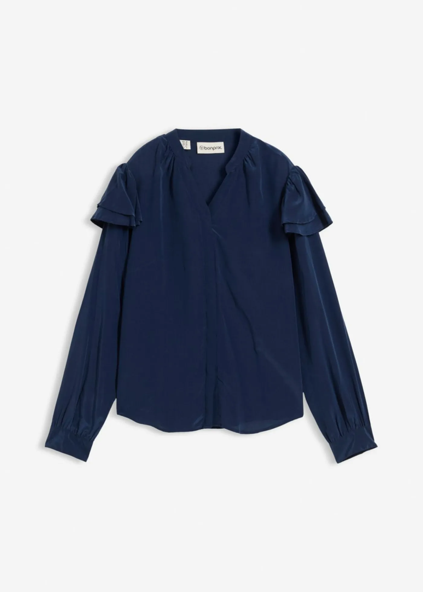 bonprix bonprix Blusa de seda Azul marino Discount