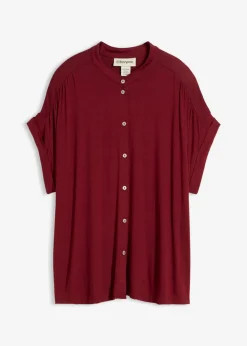 bonprix bonprix Blusa de suave mezcla de viscosa Rojo rubí Outlet