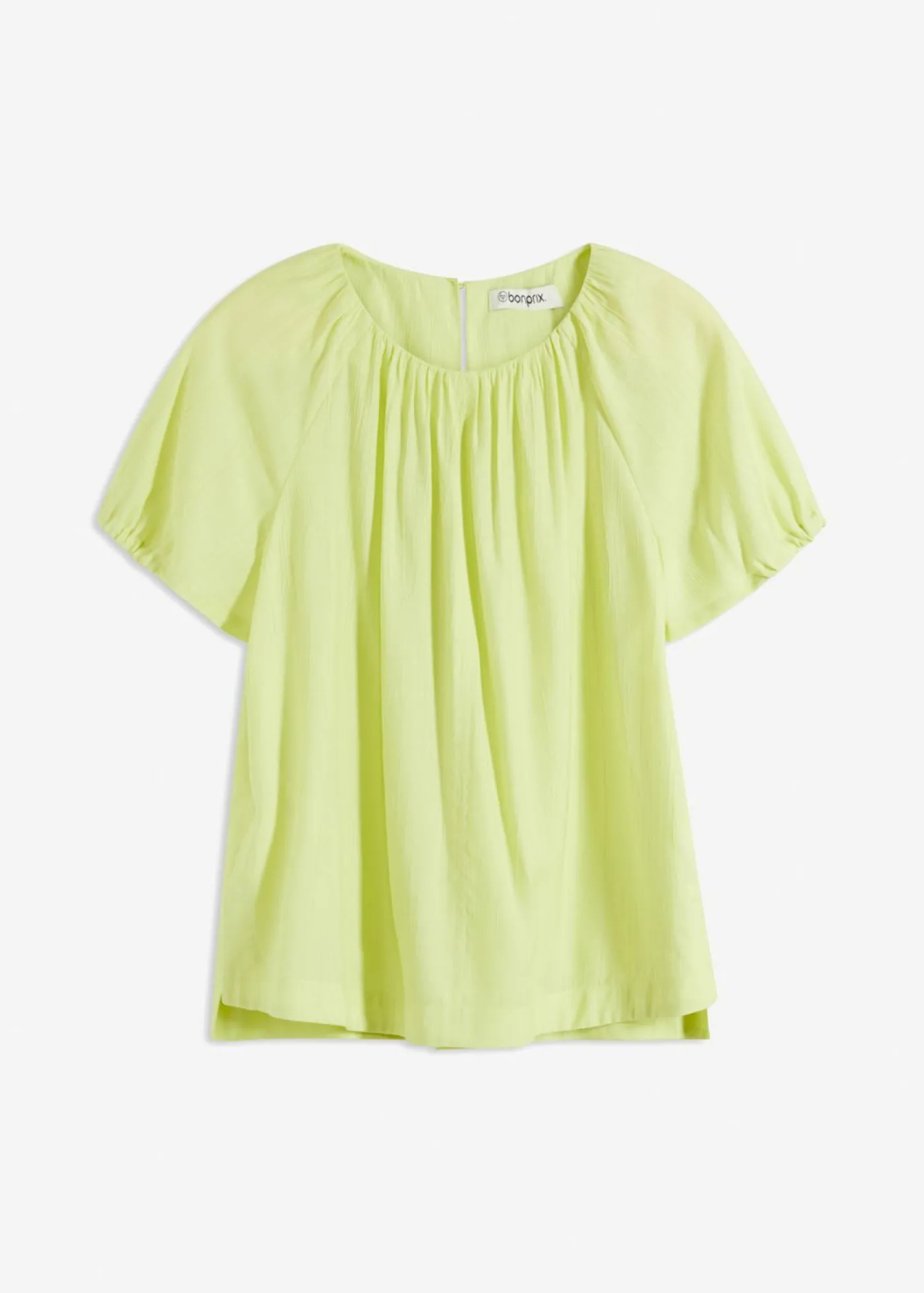 bonprix bonprix Blusa de tejido arrugado estructurado Verde menta Outlet