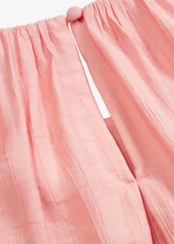bonprix bonprix Blusa de tejido arrugado estructurado rosa pálido Discount