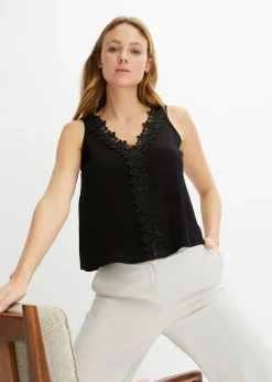 bonprix bonprix Blusa de tejido arrugado estructurado Rojo rubí Best