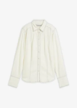bonprix bonprix Blusa de viscosa Blanco lana-negro Sale