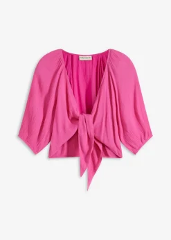 bonprix bonprix Blusa de viscosa fluida fucsia Hot
