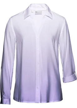 bonprix bonprix Blusa de viscosa fluida Blanco Sale
