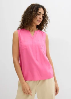 bonprix bonprix Blusa de viscosa fluida Rosa Discount