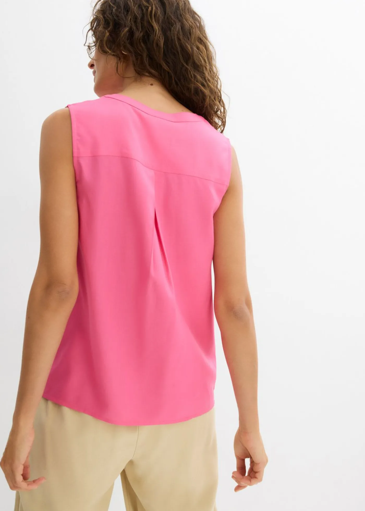 bonprix bonprix Blusa de viscosa fluida Rosa Discount