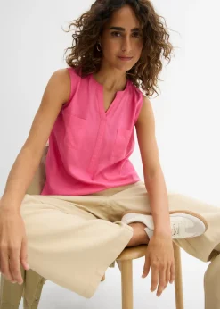 bonprix bonprix Blusa de viscosa fluida Rosa Discount