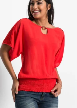 bonprix bonprix Blusa de viscosa pura fresa Outlet