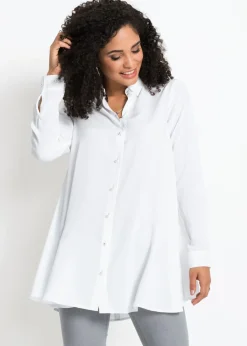 bonprix bonprix Blusa de viscosa pura Blanco Clearance