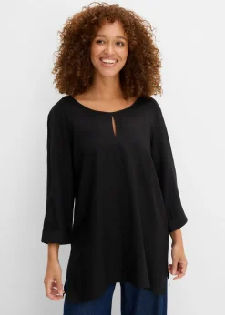 bonprix bonprix Blusa de viscosa pura Negro New
