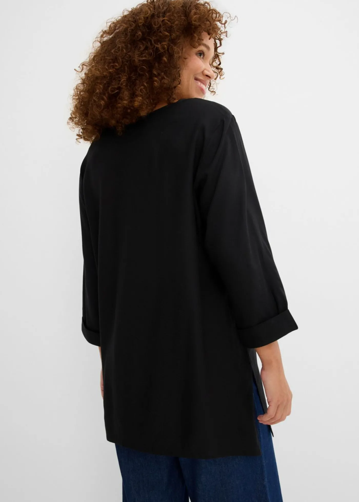 bonprix bonprix Blusa de viscosa pura Negro New