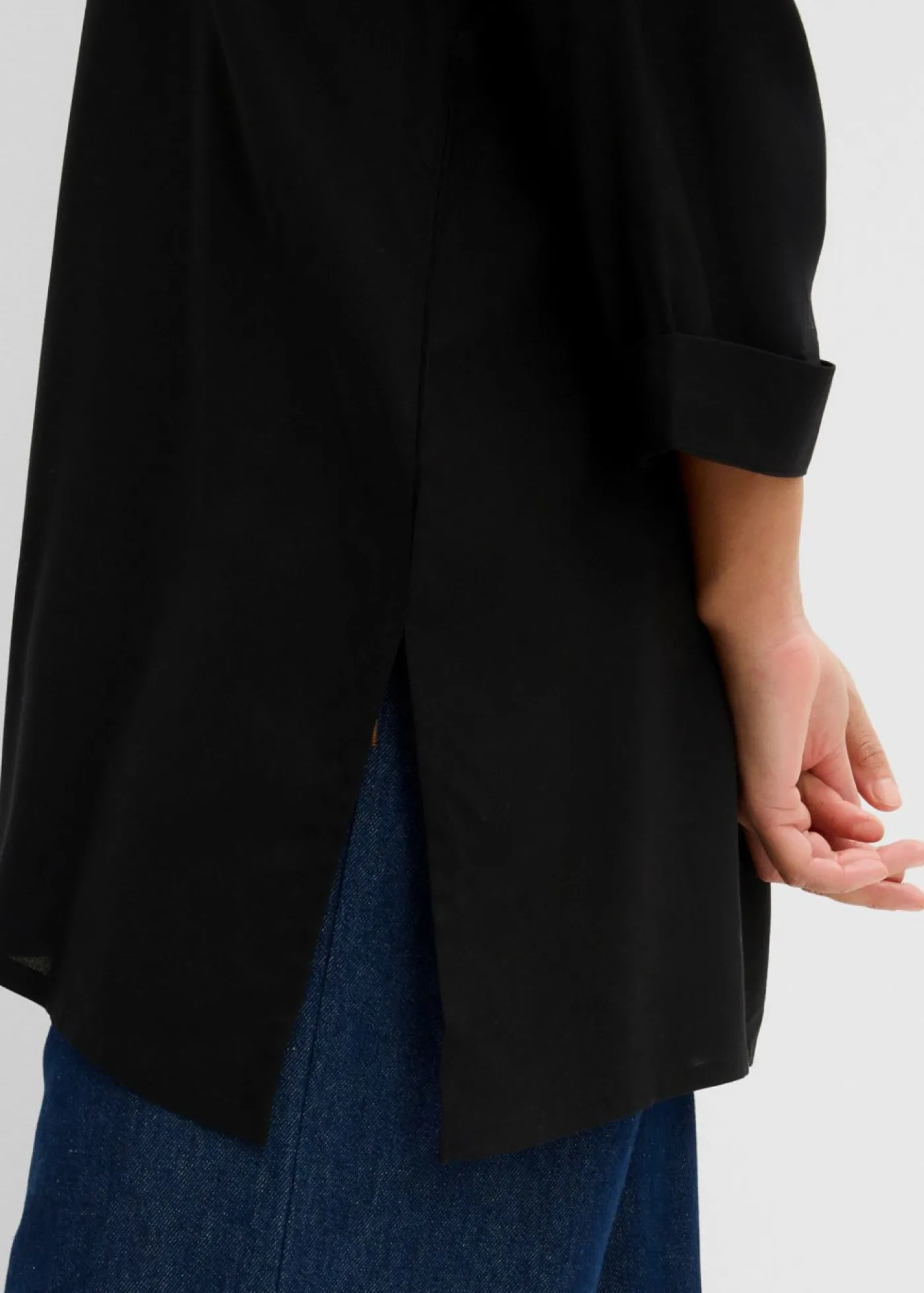 bonprix bonprix Blusa de viscosa pura Negro New
