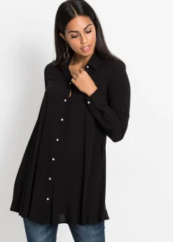 bonprix bonprix Blusa de viscosa pura Negro New