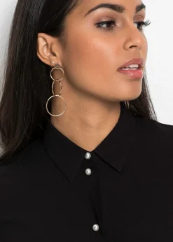 bonprix bonprix Blusa de viscosa pura Negro New