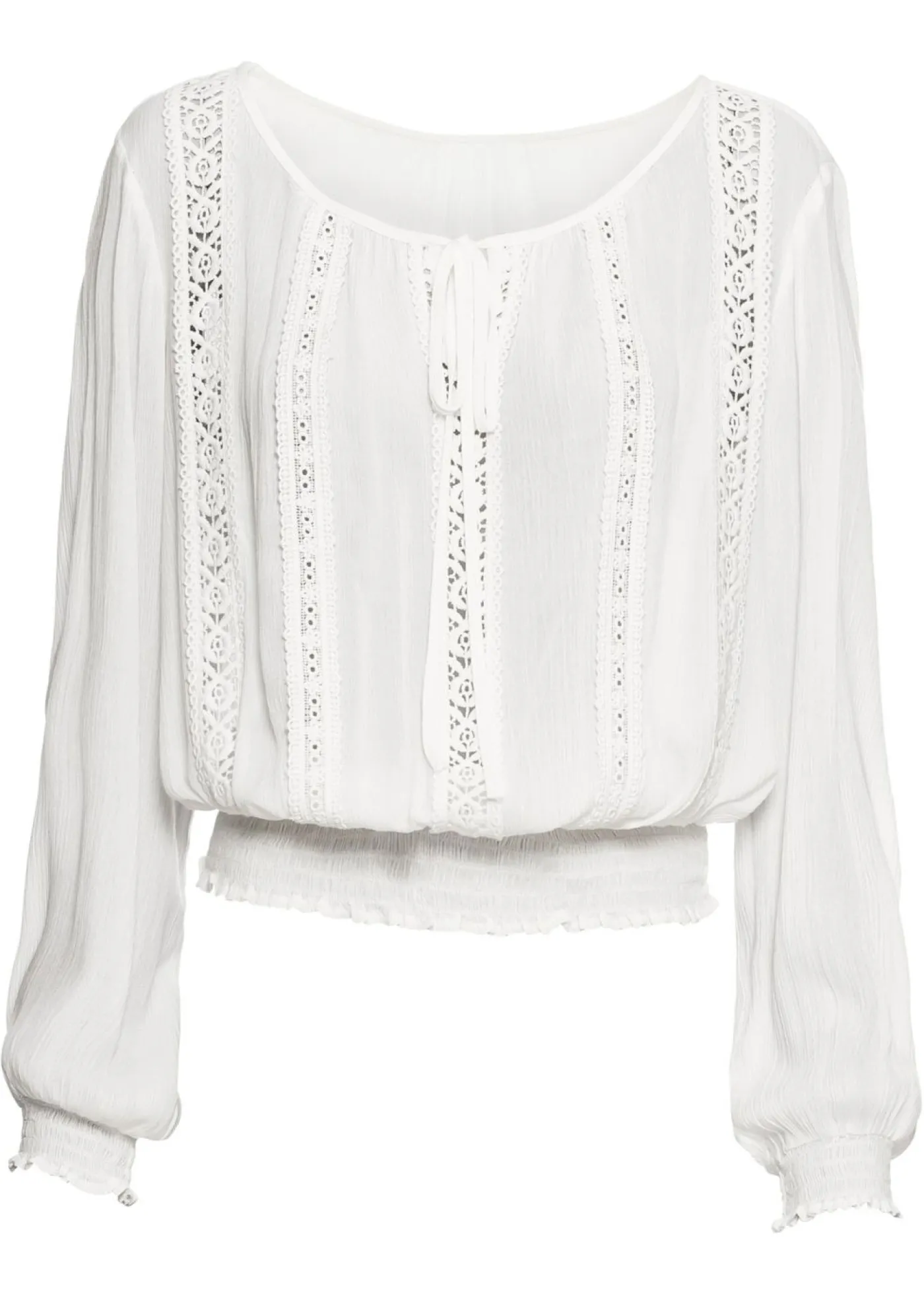 bonprix bonprix Blusa de viscosa suave Blanco lana Discount