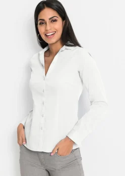 bonprix bonprix Blusa elástica Blanco lana Best