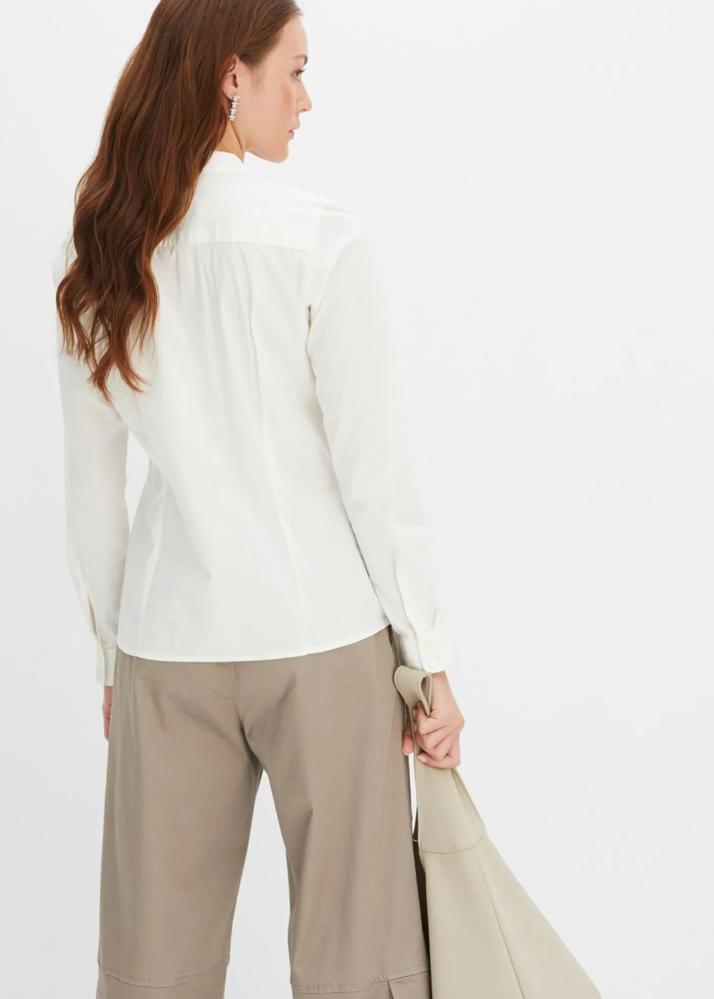 bonprix bonprix Blusa elástica Blanco lana Best