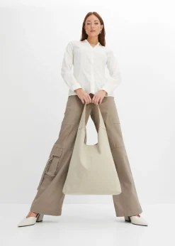 bonprix bonprix Blusa elástica Blanco lana Best