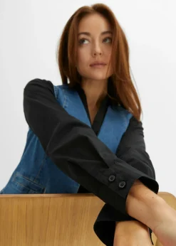 bonprix bonprix Blusa elástica Negro New