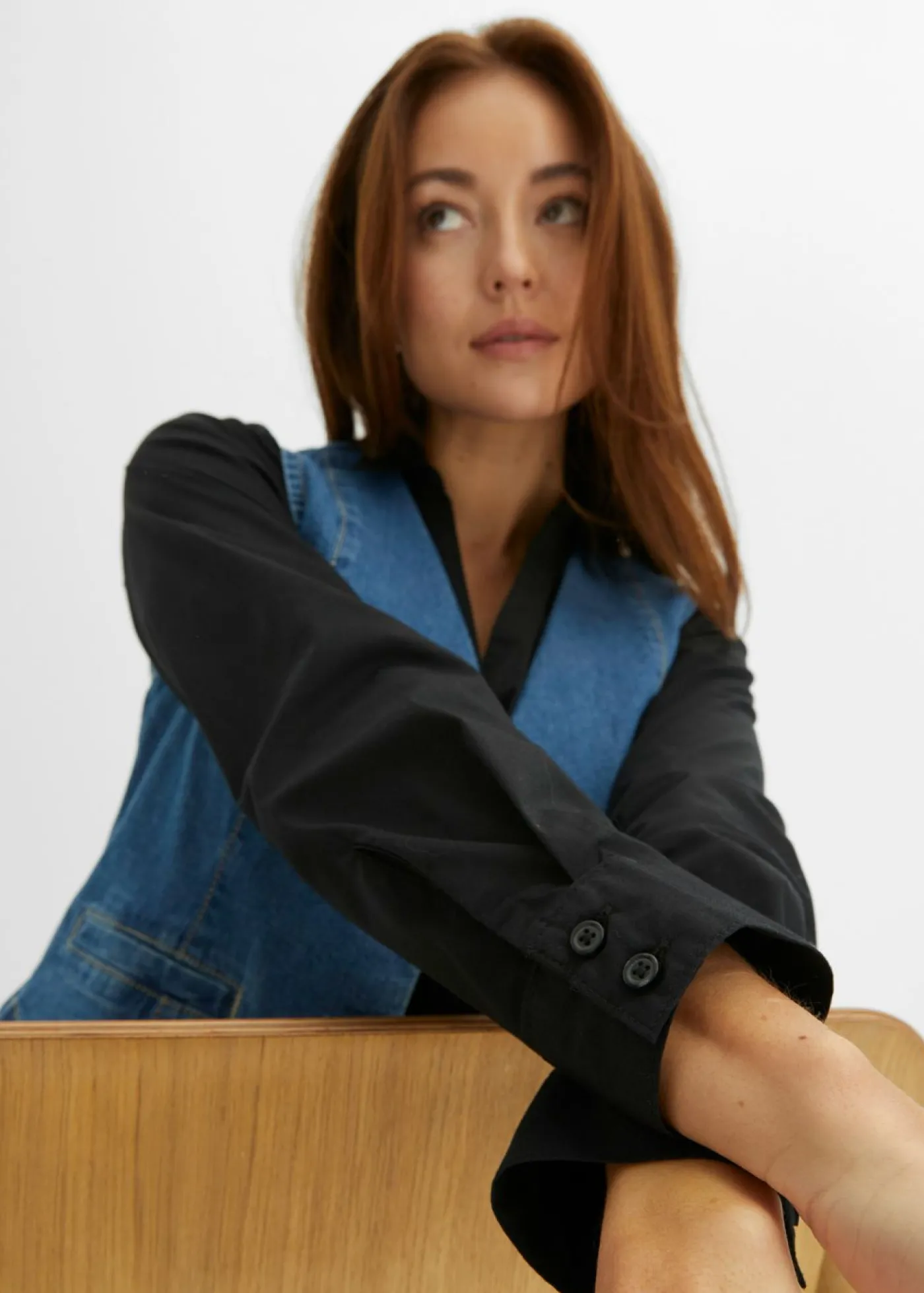 bonprix bonprix Blusa elástica Negro New
