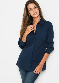 bonprix bonprix Blusa elástica larga Granate Online