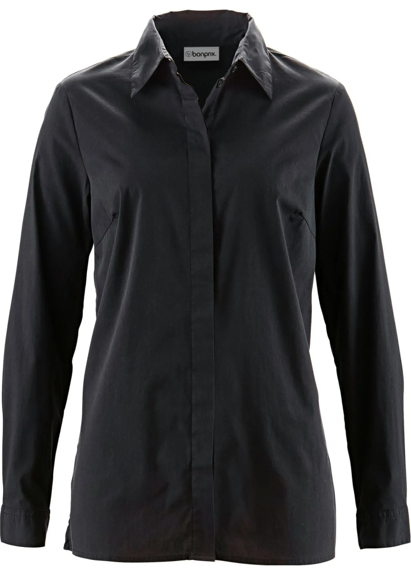 bonprix bonprix Blusa elástica larga Negro Outlet
