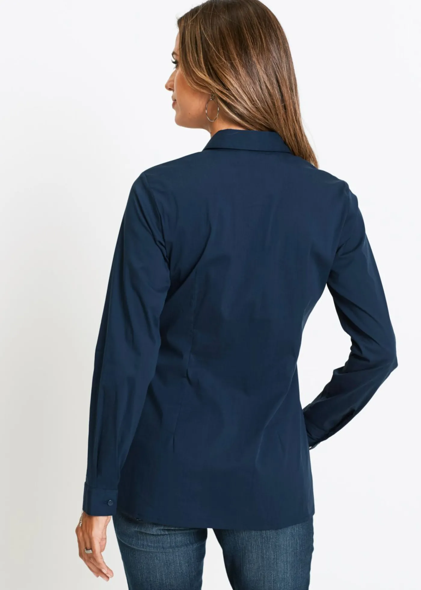 bonprix bonprix Blusa elástica larga Negro Outlet