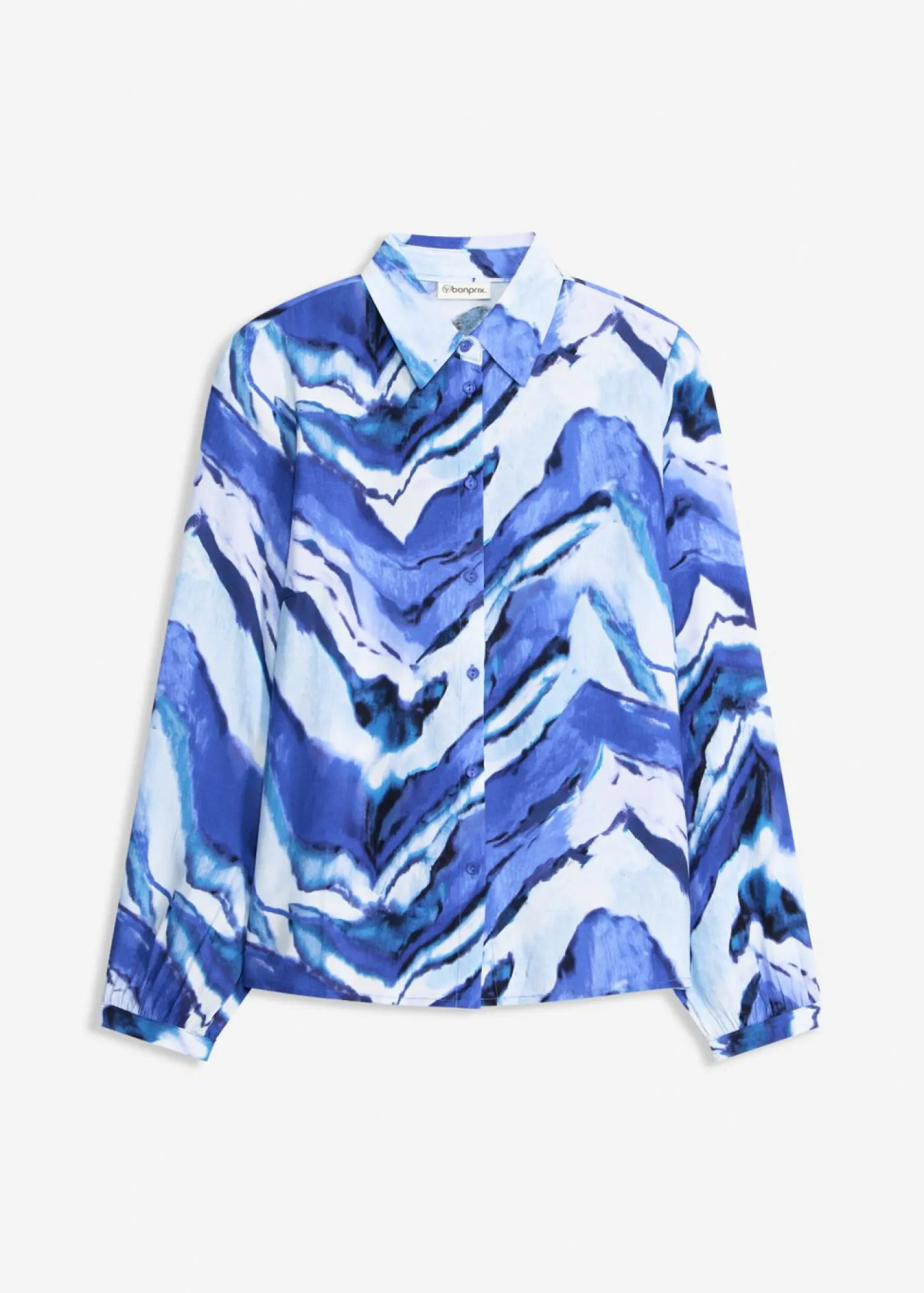 bonprix bonprix Blusa estampada Azul claro/azul zafiro/negro estampado Online