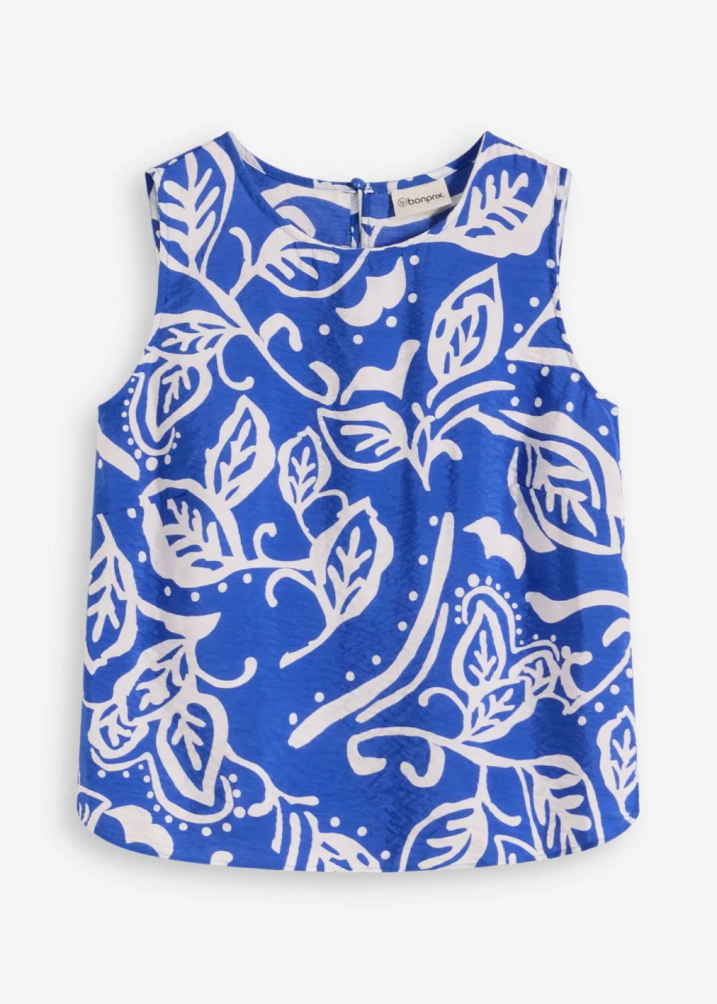 bonprix bonprix Blusa estampada Azul-blanco New