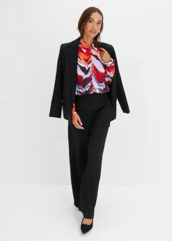 bonprix bonprix Blusa estampada púrpura-negro-rojo New