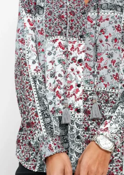 bonprix bonprix Blusa estampada Estampado en plateado