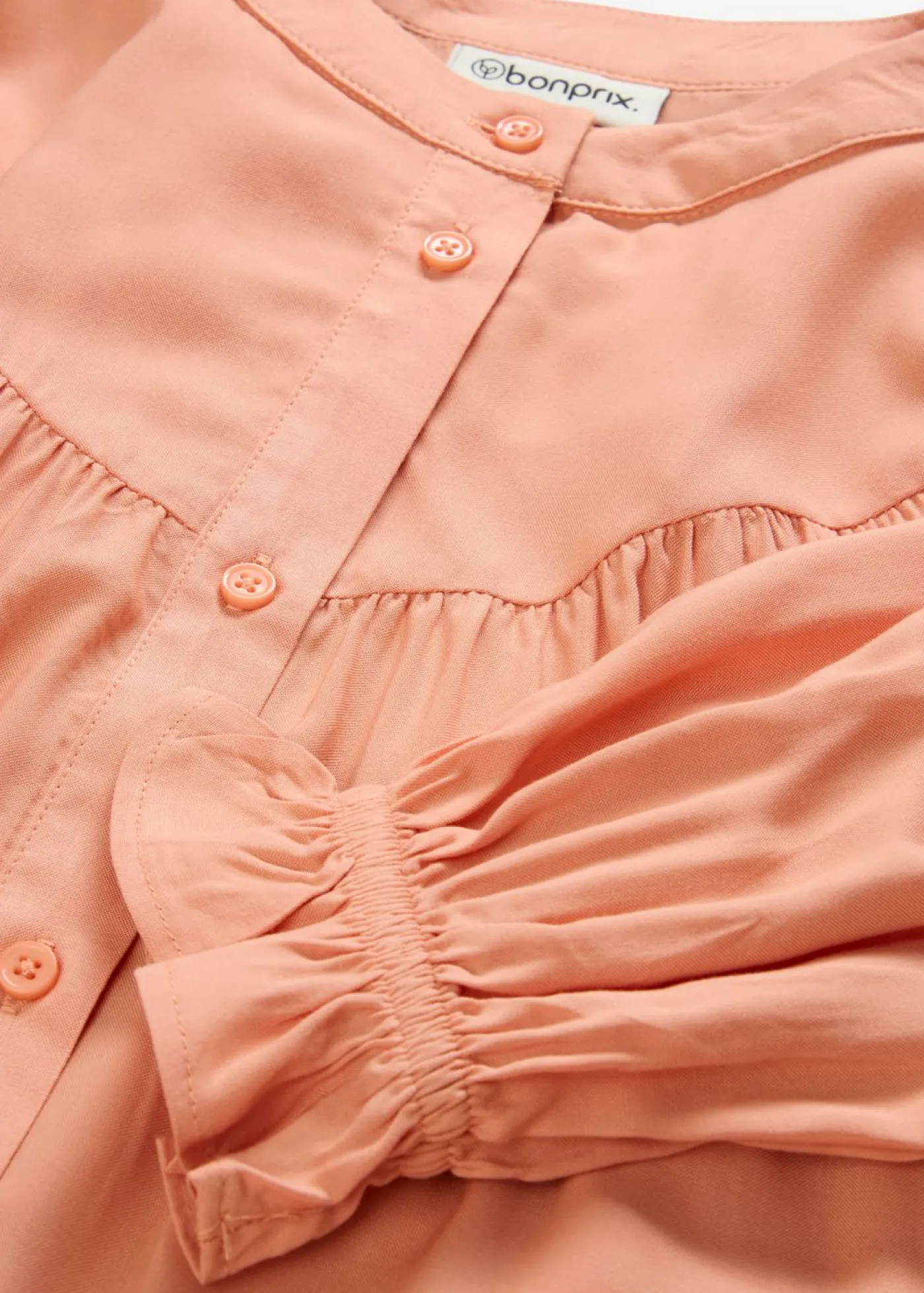 bonprix bonprix Blusa estilo prairie de viscosa fluida Albaricoque pastel
